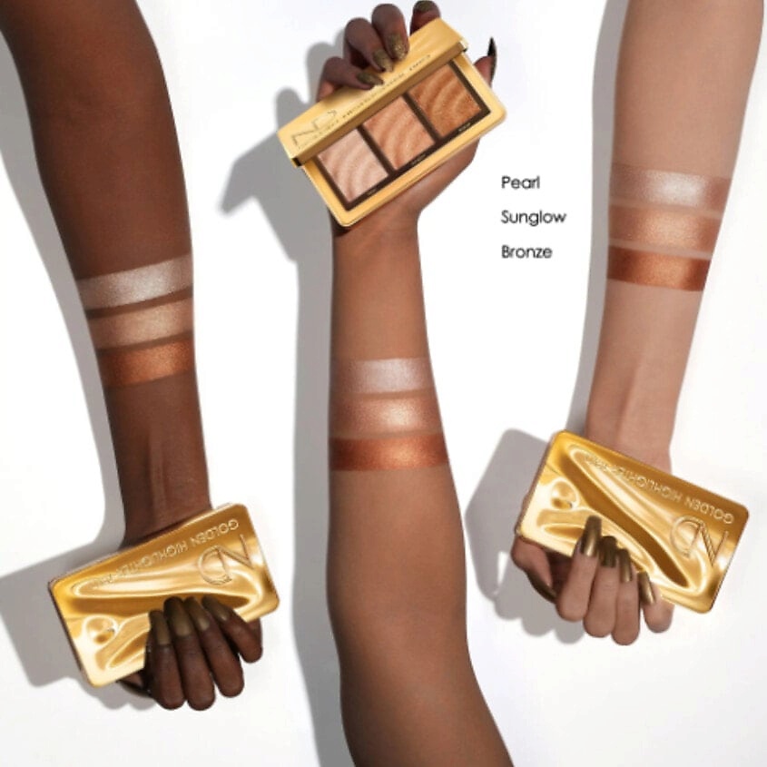 NATASHA DENONA Хайлайтер для лица Golden Highlighter Trio – фото 2