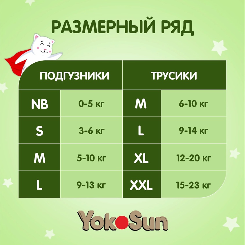 YOKOSUN Подгузники Premium L (9-13 кг) – фото 10