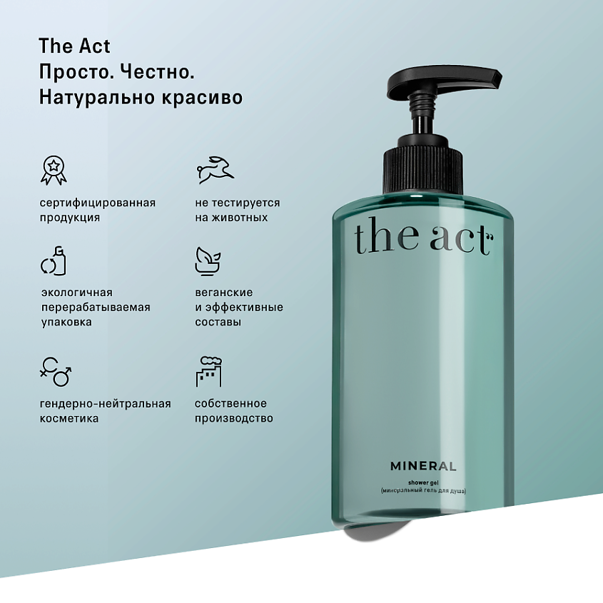 THE ACT Минеральный гель для душа парфюмированный – фото 11