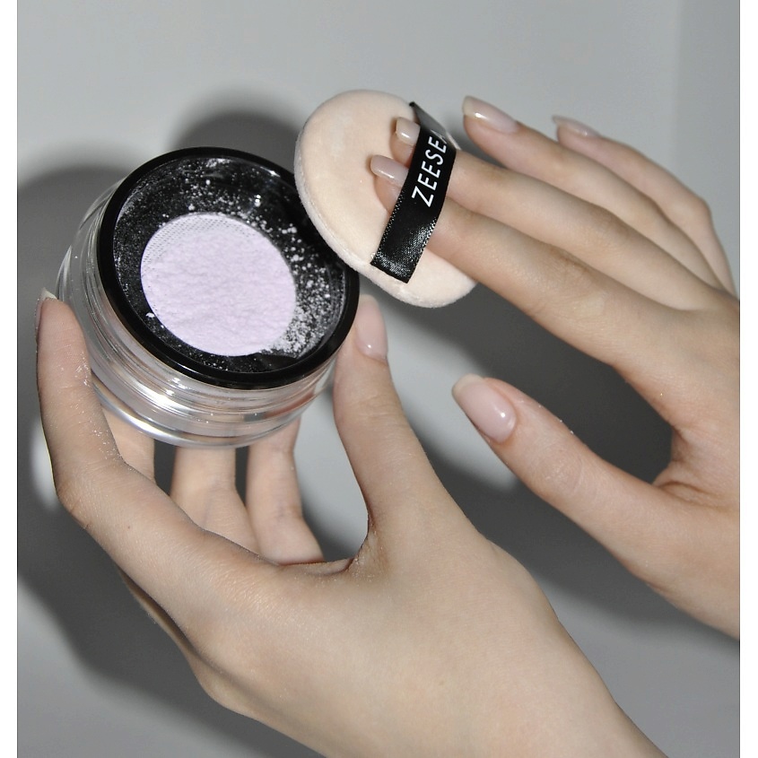 ZEESEA Пудра рассыпчатая Silky loose powder, Лиловый, 4 г – фото 2