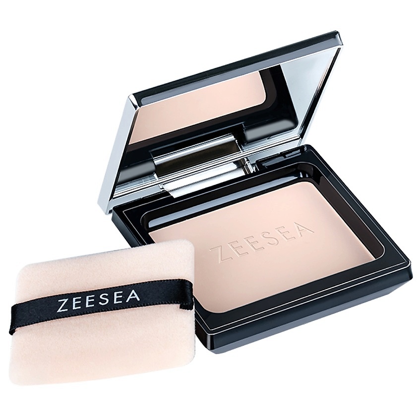 ZEESEA Пудра компактная для нормальной и склонной к жирности коже Refreshing silky powder, № M01 Слоновая кость, 8 г – фото 2