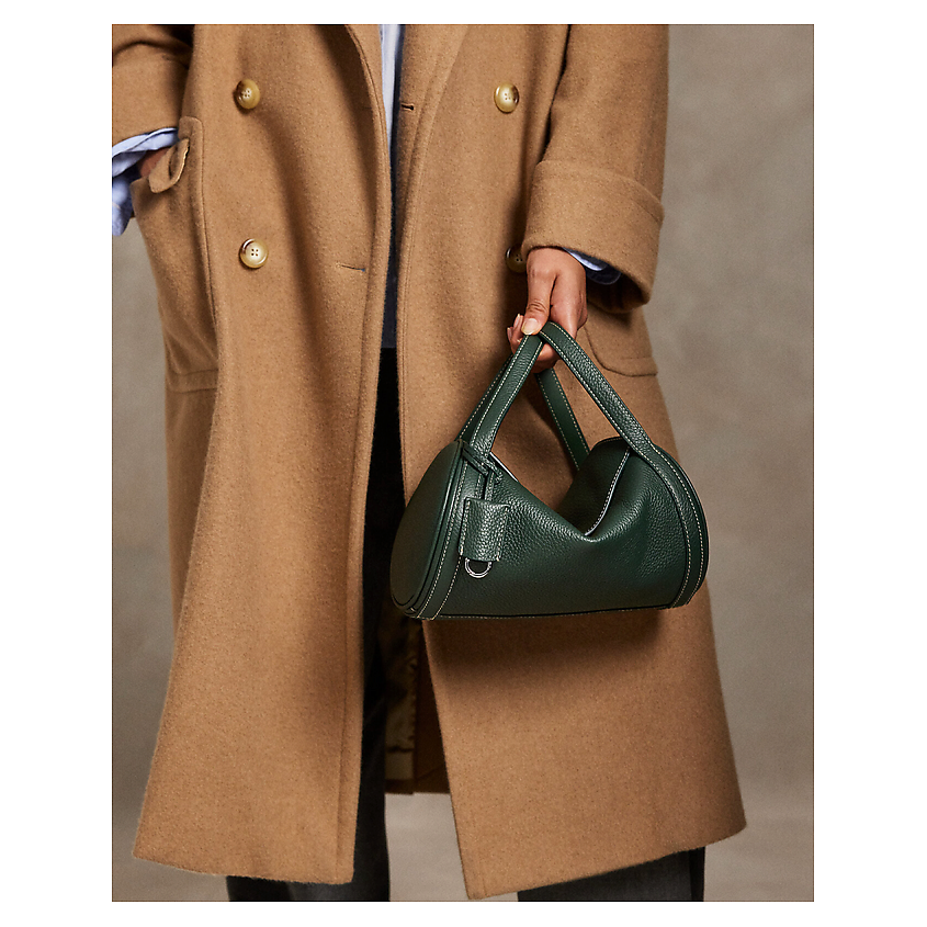 RALPH LAUREN Кожаная сумка Polo Play Leather Barrel Duffel – фото 6