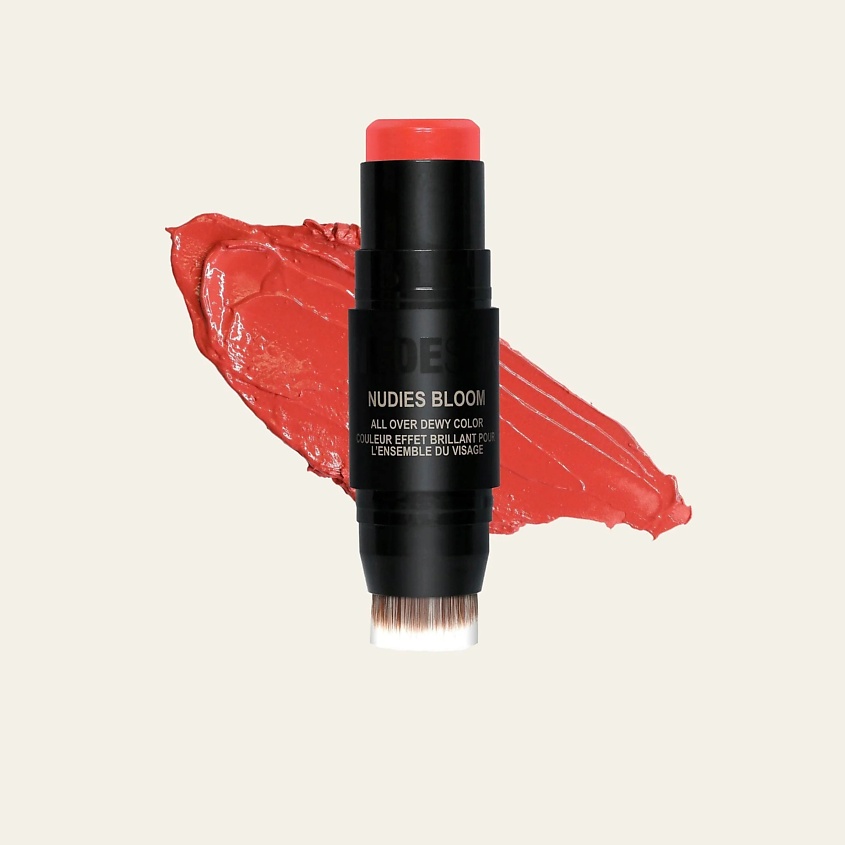 NUDESTIX Кремовые сияющие румяна в стике Nudies Bloom со встроенной кисточкой – фото 3