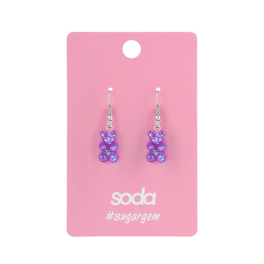 SODA Серьги PURPLE BEARS #sugargem – фото 2