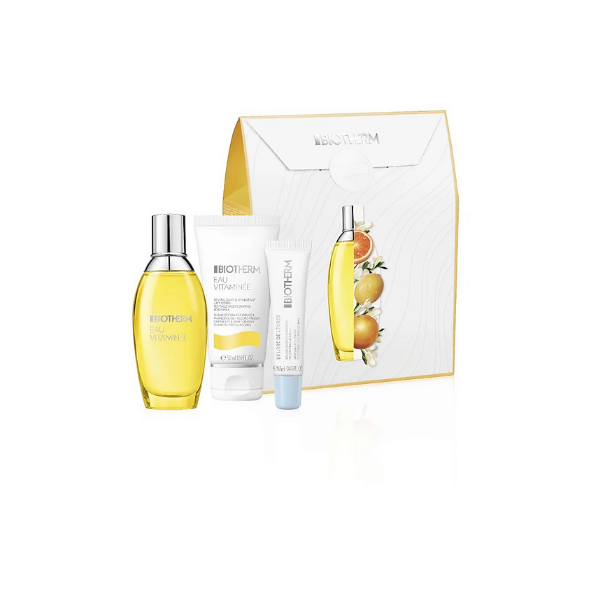 BIOTHERM Набор Eau Vitaminee:  спрей для тела + бальзам для губ + молочко для тела – фото 1