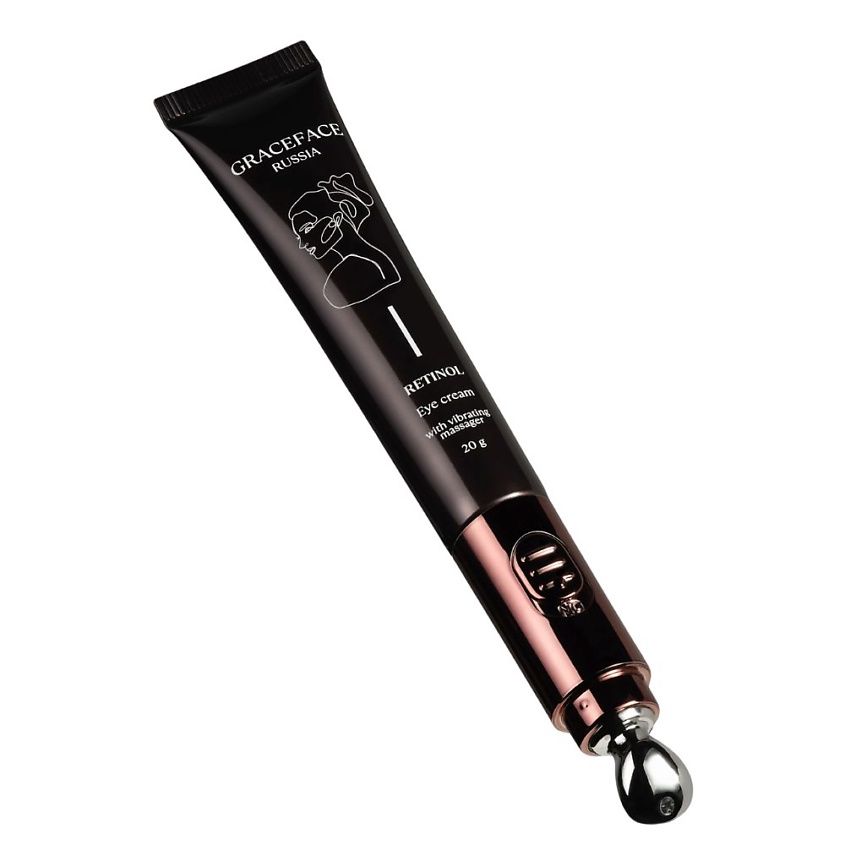 GRACE FACE Крем для области вокруг глаз с ретинолом и кофеином в упаковке с вибромассажером – фото 1