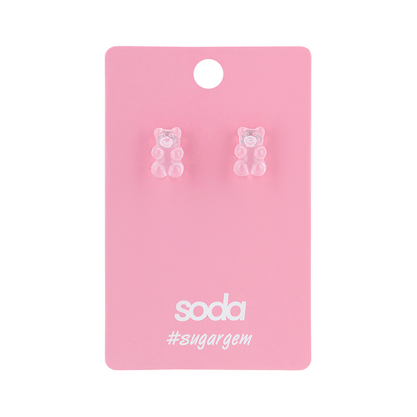 SODA Серьги PINK BEAR #sugargem – фото 2
