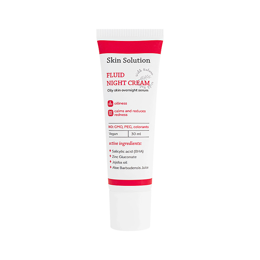 WILD NATURE Ночной флюид для лица Skin Solution Fluid night cream – фото 1