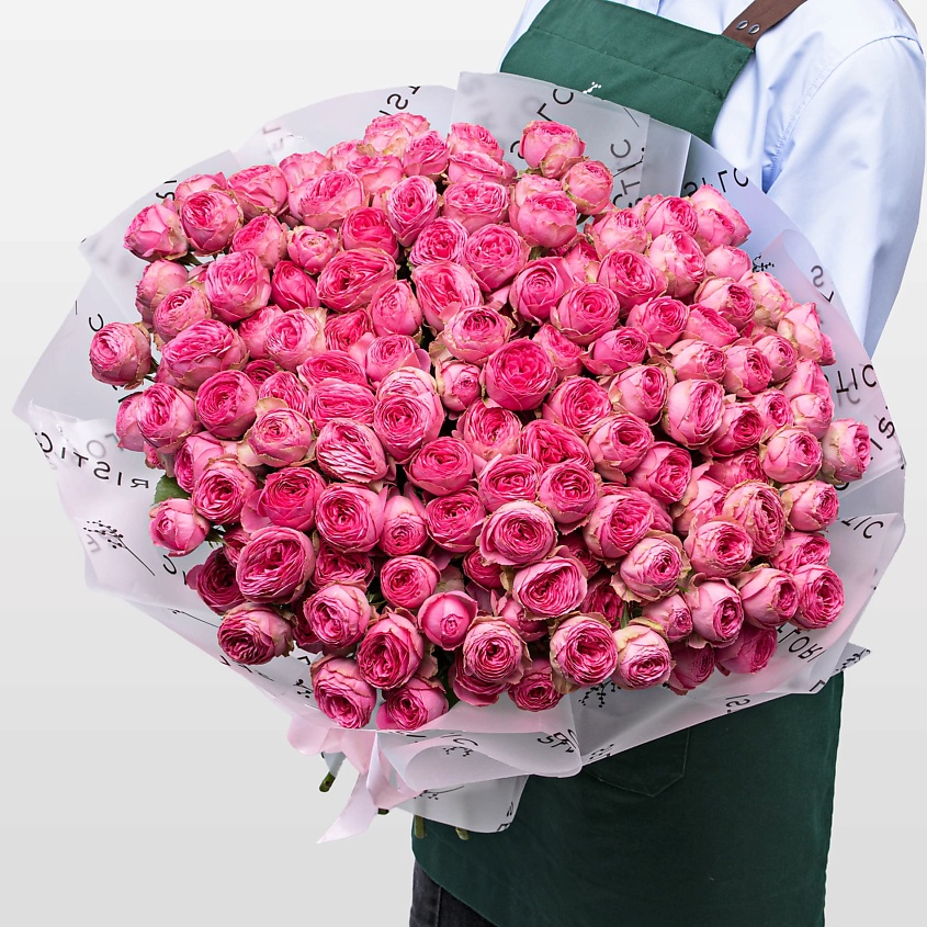 STUDIO FLORISTIC Букет из Кустовых Пионовидных Роз 31 шт «Подарок Судьбы» – фото 1