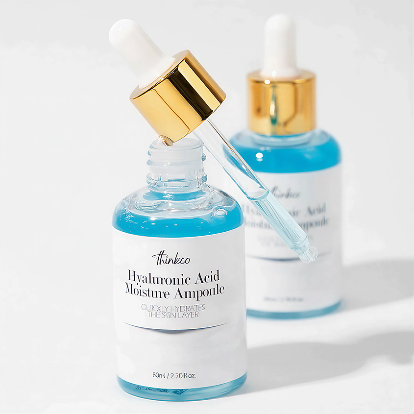 THINKCO Сыворотка увлажняющая, с гиалуроновой кислотой, HYALURONIC ACID MOISTURE AMPOULE – фото 2
