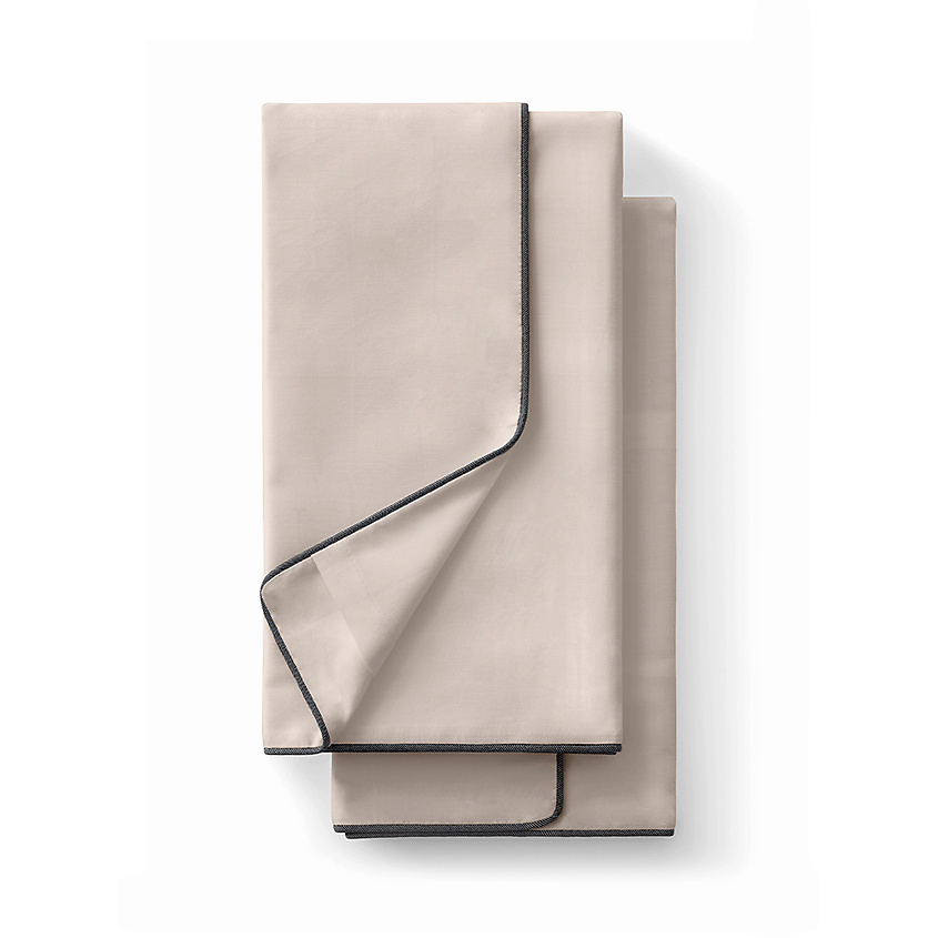 SOFT SILVER Набор наволочек Antibacterial Beauty Pillowcases, 50х70 см – 2 шт. Цвет: «Песчаный берег» (бежевый) – фото 1