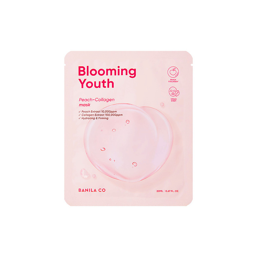 BANILA CO Маска для лица с персиком и коллагеном Blooming Youth – фото 1
