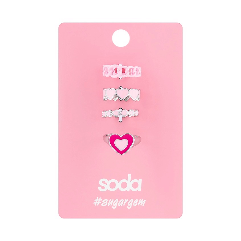 SODA Набор колец PINK #sugargem – фото 2