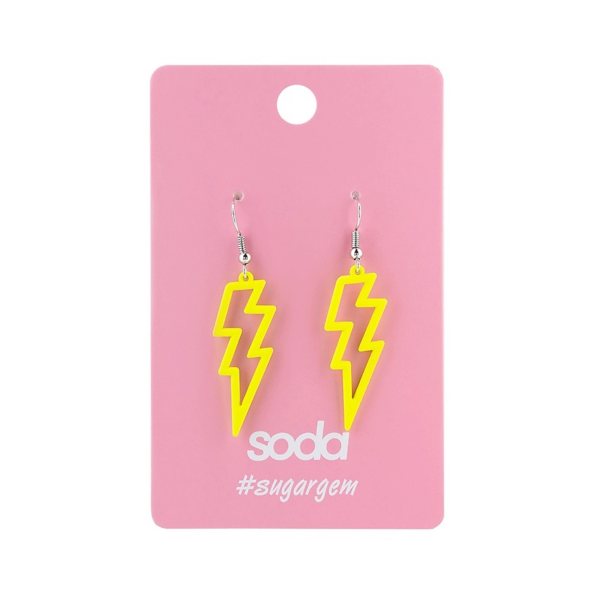 SODA Серьги LIGHTNING YELLOW #sugargem – фото 2
