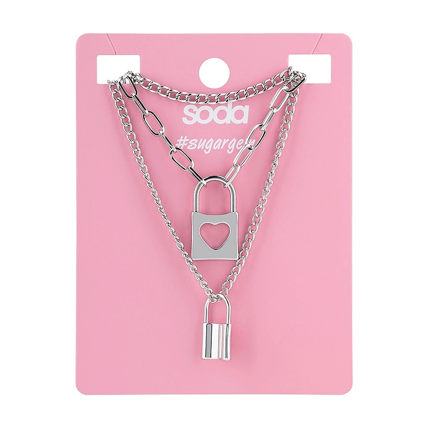 SODA Ожерелье CHAIN 3-IN-1 SILVER COLOR #sugargem – фото 2