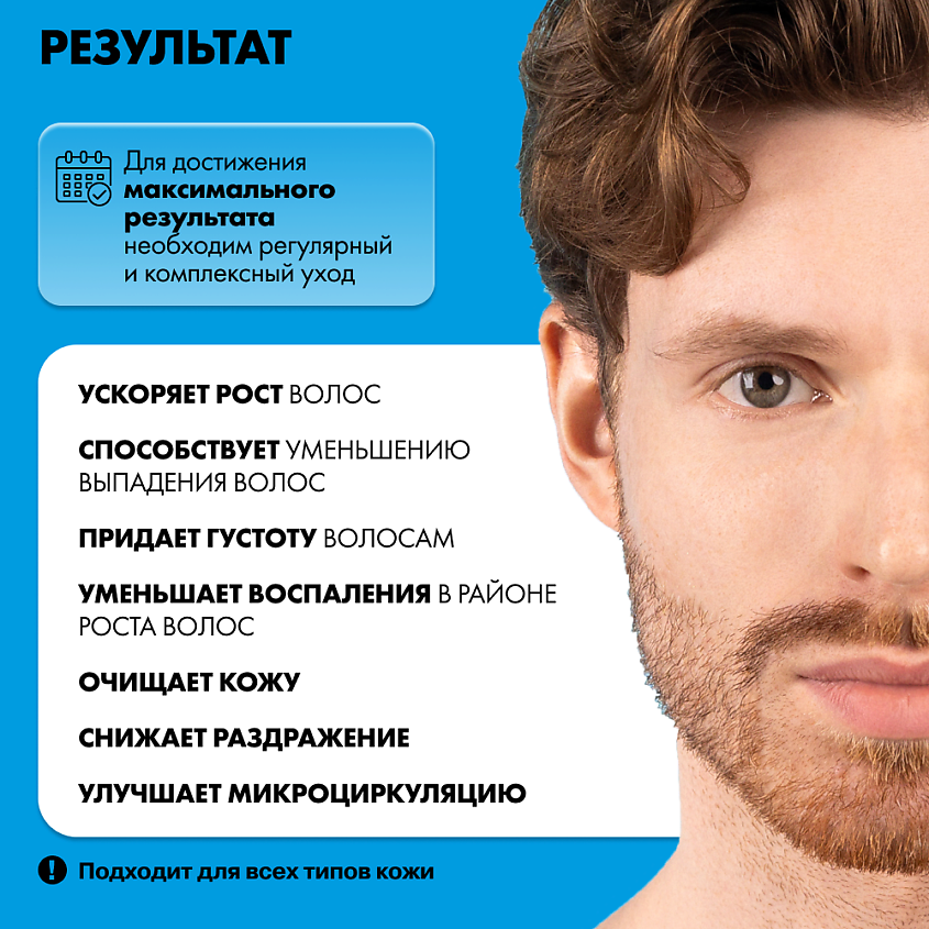 ART&FACT Спрей-активатор для роста бороды и волос с капиксилом и экстрактом клевера – фото 3