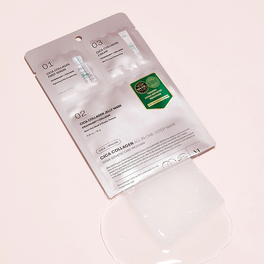 VT Маска для лица CICA COLLAGEN ALL IN ONE трехступенчатая с коллагеном – фото 3