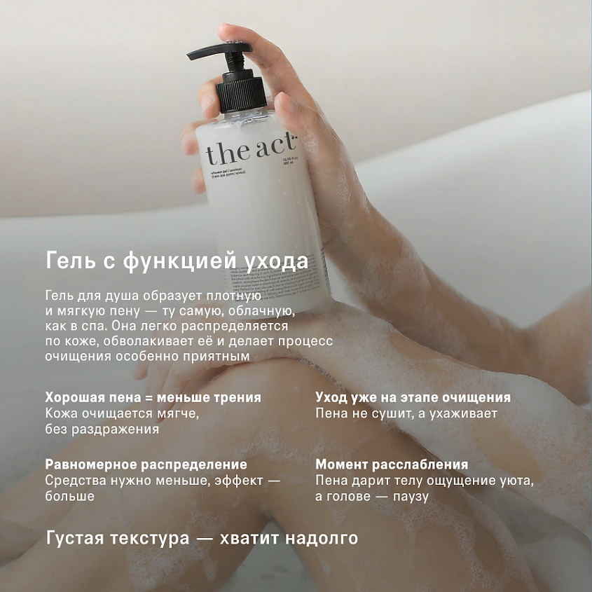 THE ACT Гель для душа парфюмированный Кокос – фото 4