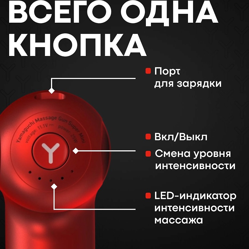 YAMAGUCHI Перкуссионный массажёр для тела Gun Super Mini – фото 13