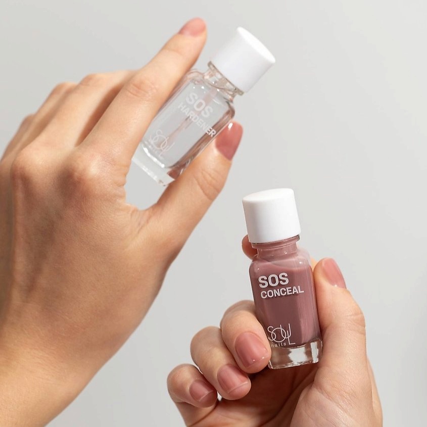SOULNAILS Набор  SOS HARDENER+SOS CONCEAL – фото 2