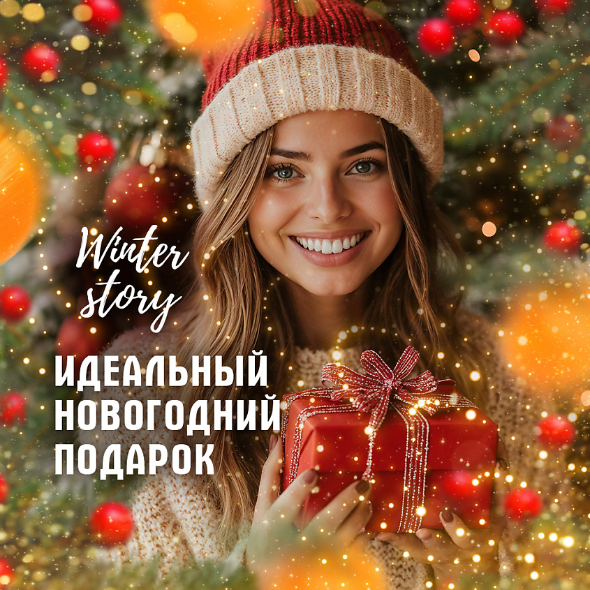 EDEN Подарочный набор новогодний Крем для тела + Гель для душа + Скраб для тела Winter story BLUE – фото 2