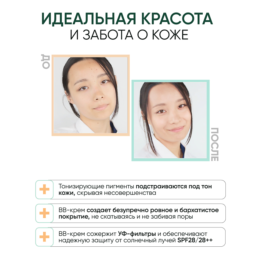 LIMONI BB крем для лица увлажняющий с гиалуроновой кислотой SPF 28 (ББ крем) – фото 2