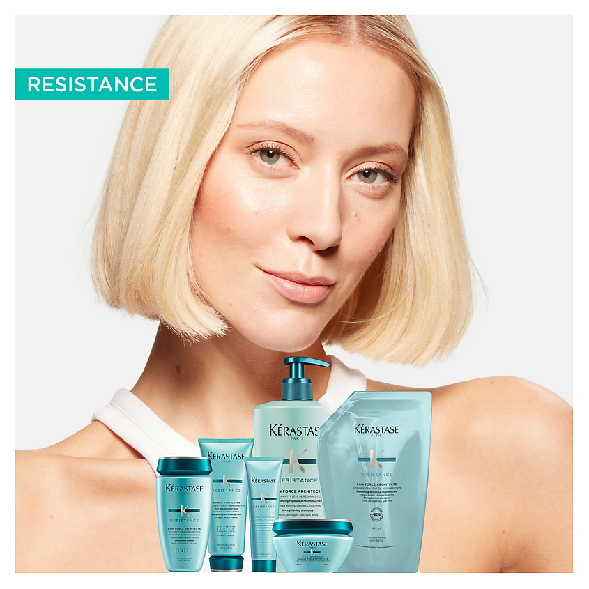 KERASTASE Восстанавливающий шампунь Resistance Bain Force Architecte. Сменный блок (рефилл) – фото 5