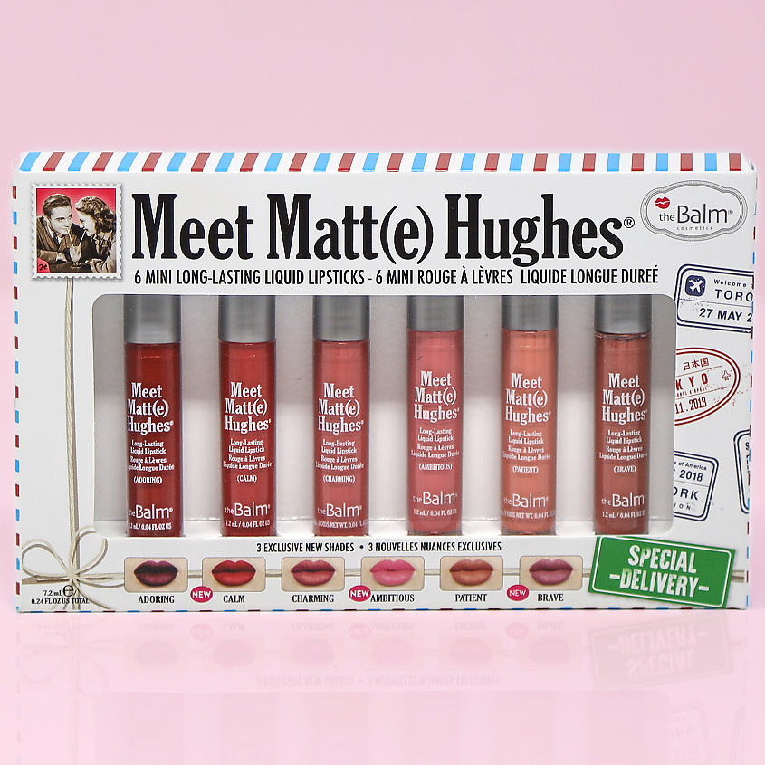 THEBALM Набор из 6 оттенков мини жидких матовых помад  Meet Matt(e) Hughes – фото 4