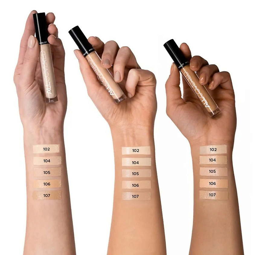INGLOT Консилер корректор для области под глазами ALL COVERED UNDER EYE CONCEALER 105 – фото 4