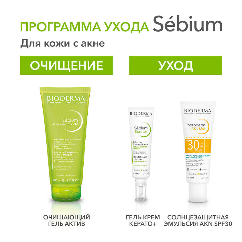 BIODERMA Гель-крем для проблемной кожи против воспалений и черных точек Sebium Kerato+ – фото 6