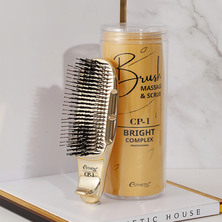 ESTHETIC HOUSE Щетка-расческа массажная Brush Massage & Scrub CP-1 Bright Complex – фото 2