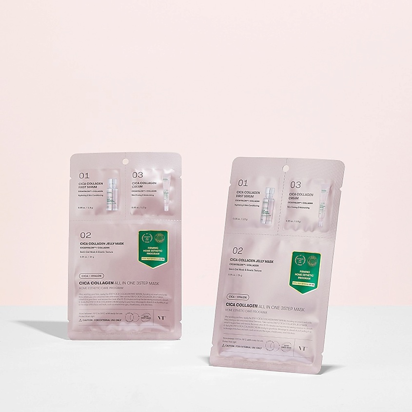VT Маска для лица CICA COLLAGEN ALL IN ONE трехступенчатая с коллагеном – фото 5