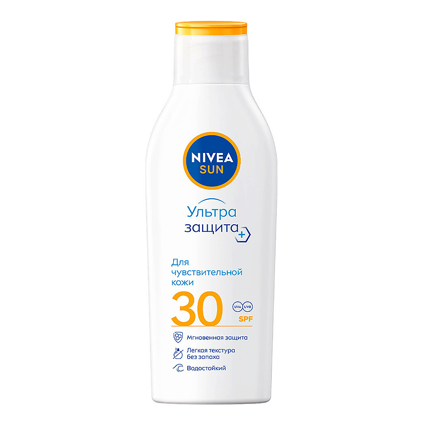 NIVEA Sun Солнцезащитный лосьон для чувствительной кожи Ультра Защита SPF 30 – фото 1
