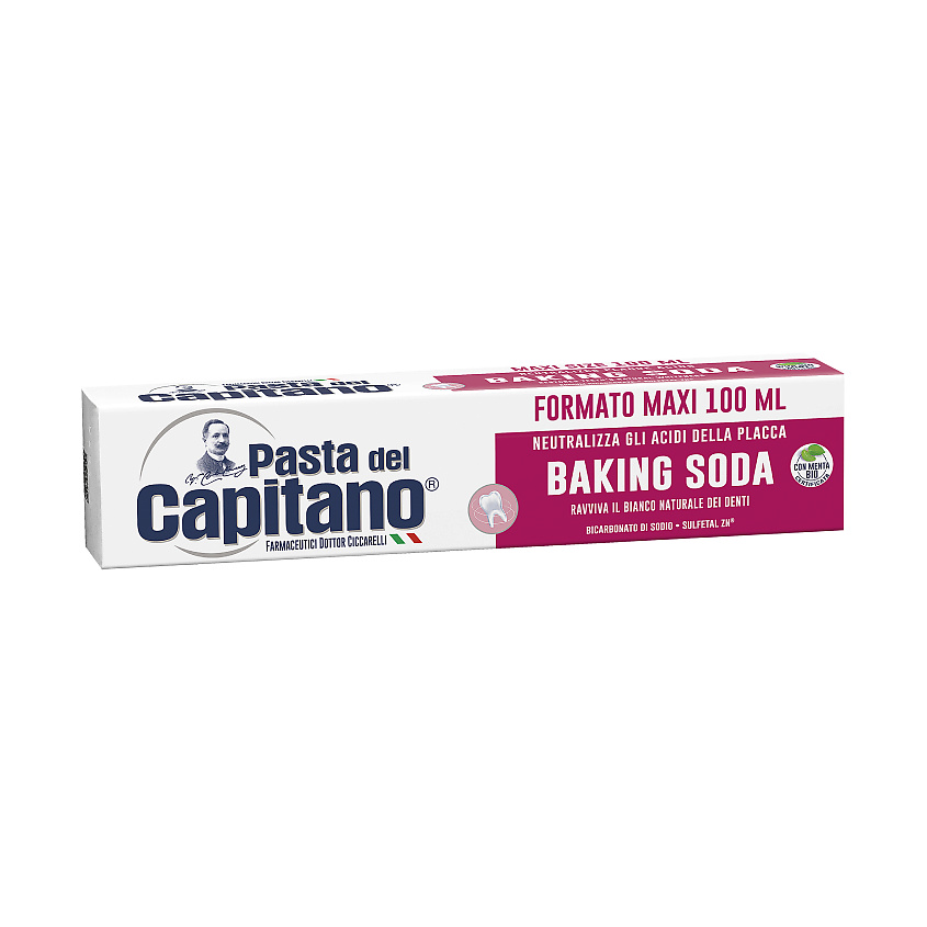 PASTA DEL CAPITANO Зубная паста для деликатного отбеливания Baking Soda – фото 2