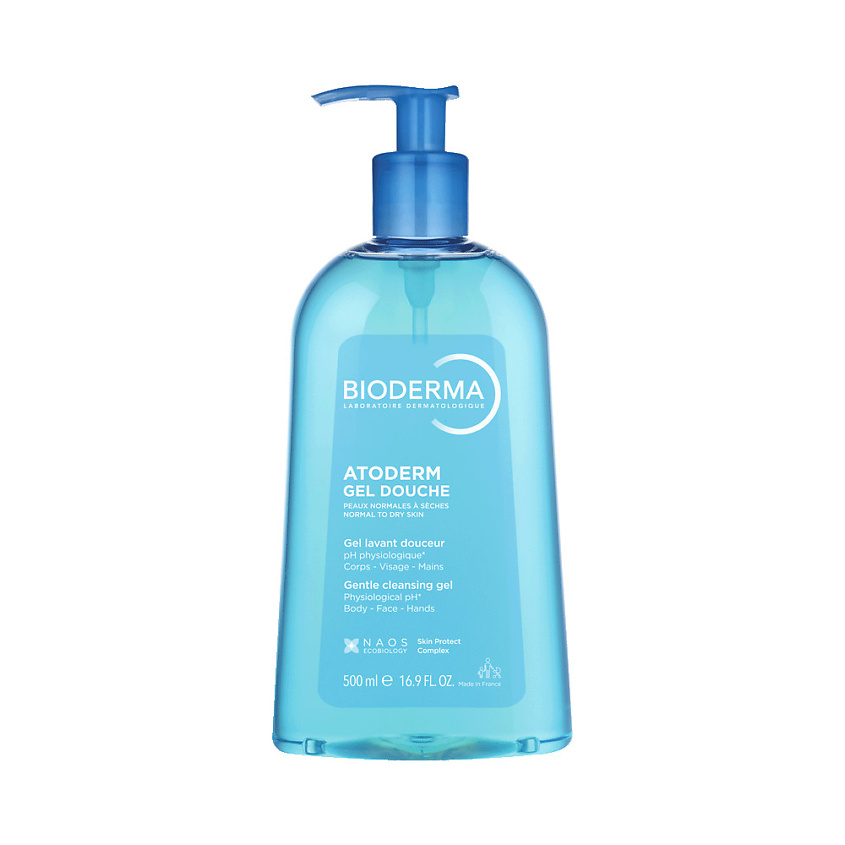 BIODERMA Мягкий очищающий гель для душа для нормальной, сухой и атопичной кожи Atoderm, 500 мл – фото 1
