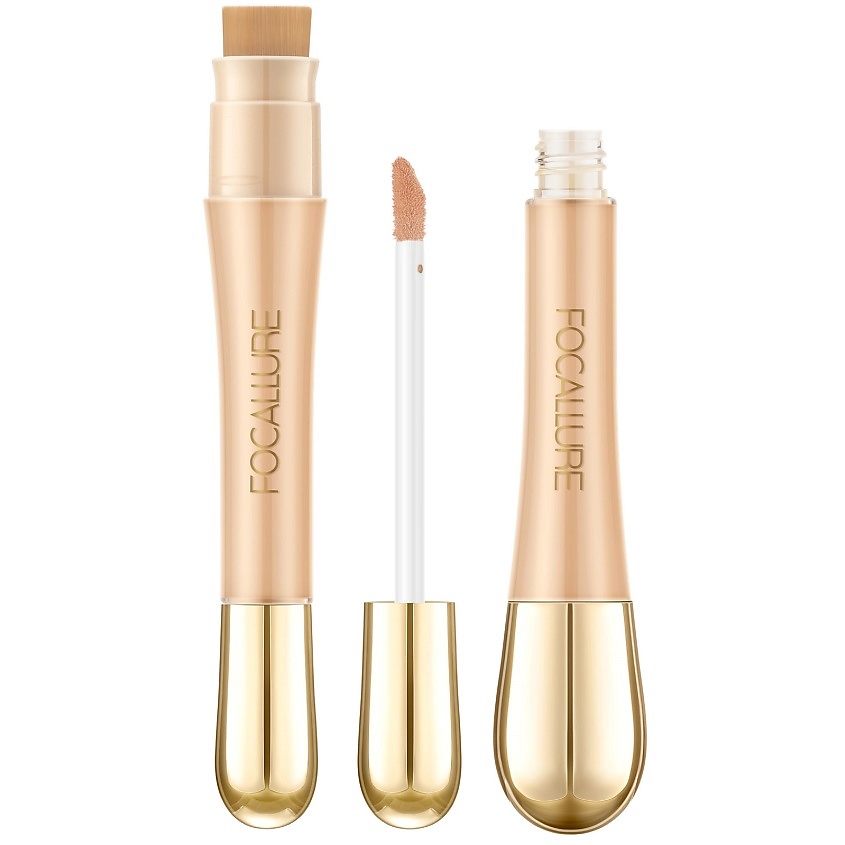 FOCALLURE Консилер с кистью Soft Matte Complete Concealer, № 03 Персиковый против тёмных кру гов, 8 г – фото 1