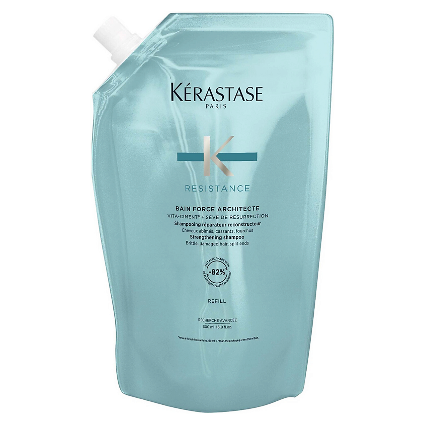 KERASTASE Восстанавливающий шампунь Resistance Bain Force Architecte. Сменный блок (рефилл) – фото 1