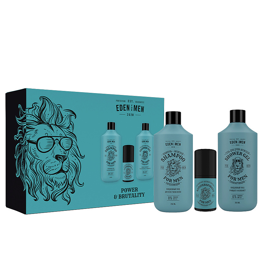 EDEN Подарочный набор For men шампунь+гель для душа+дезодорант – фото 1