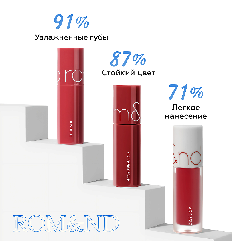 ROM&ND Набор мини-тинтов для губ в холодных оттенках – фото 6