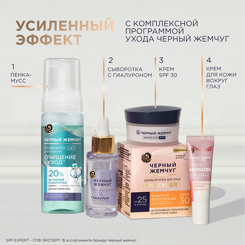 ЧЕРНЫЙ ЖЕМЧУГ Пенка-мусс для умывания 2в1 для всех типов кожи – фото 10
