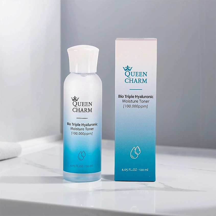 QUEEN CHARM Увлажняющий тонер для лица с биокомплексом гиалуроновой кислоты – фото 2