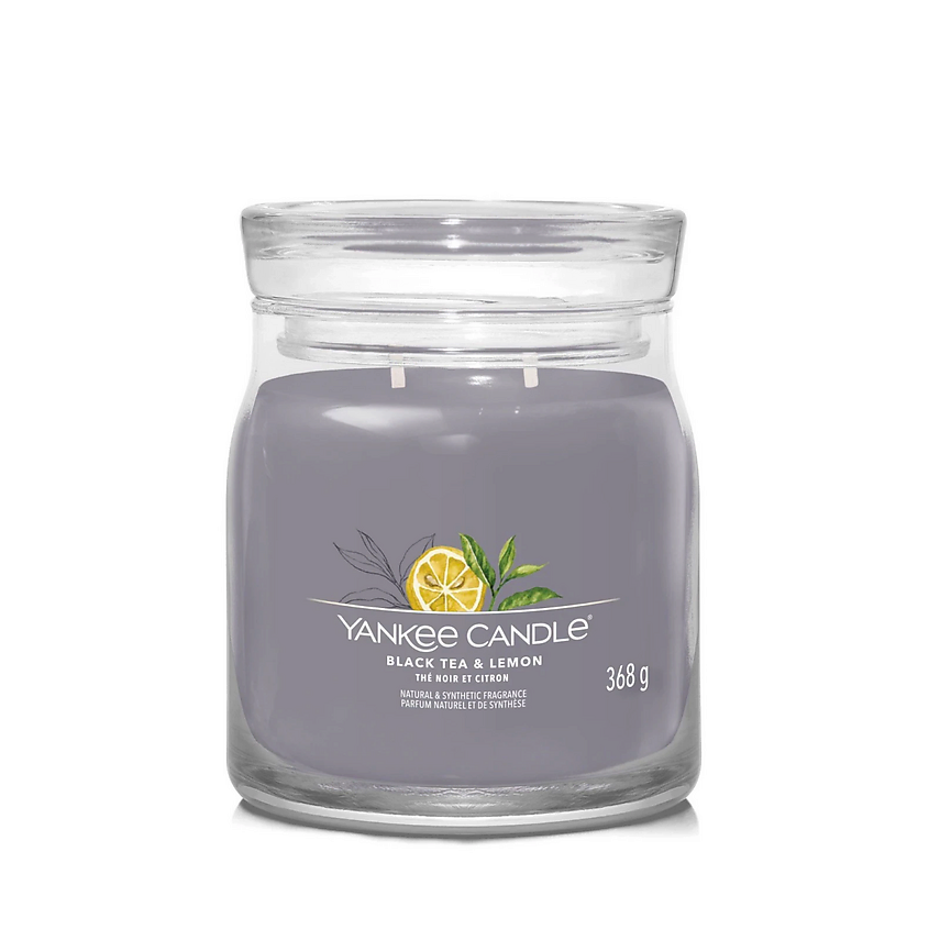YANKEE CANDLE Ароматическая свеча для дома Kerze Black Tea & Lemon – фото 1