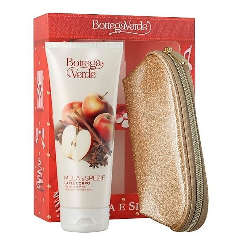 BOTTEGA VERDE Подарочный набор Bottega Mela e Spezie: Лосьон для тела + Косметичка – фото 2