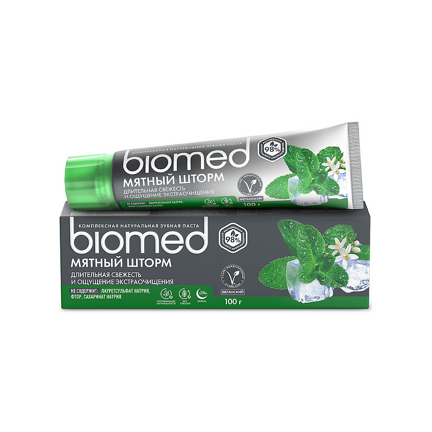 BIOMED Комплексная зубная паста Мятный шторм – фото 1