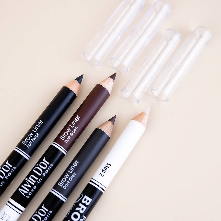 ALVIN D’OR Профессиональный дуэт для бровей карандаш + воск Brow Perfect – фото 3