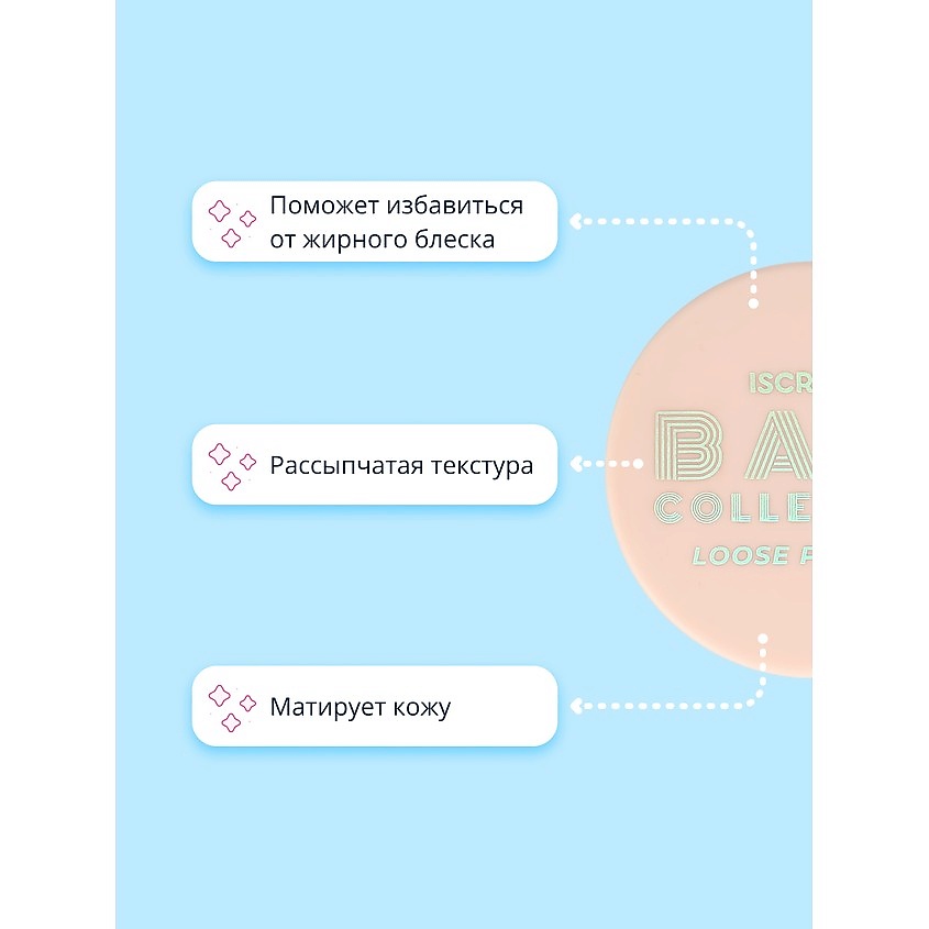 ISCREAM Пудра матирующая BASE рассыпчатая с кушоном – фото 2