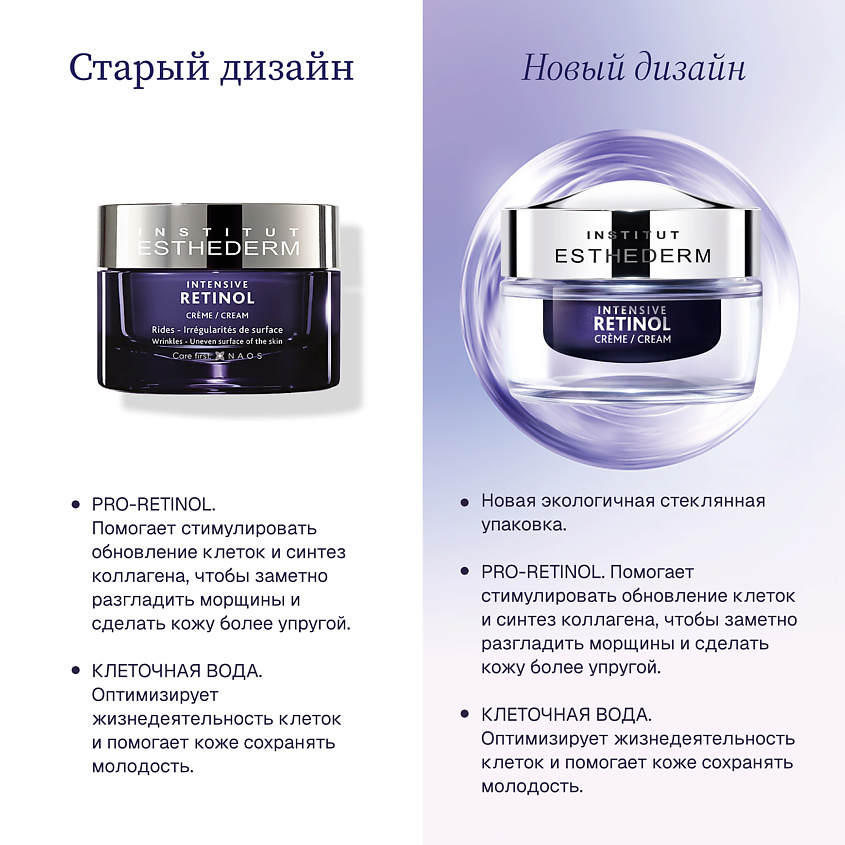 INSTITUT ESTHEDERM Intensive Retinol Крем с ретинолом для повышения упругости и эластичности кожи – фото 4