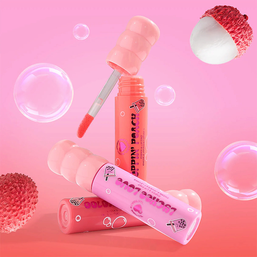 I HEART REVOLUTION Блеск для губ Milkshake Strawberry Glaze Lip Gloss – фото 4