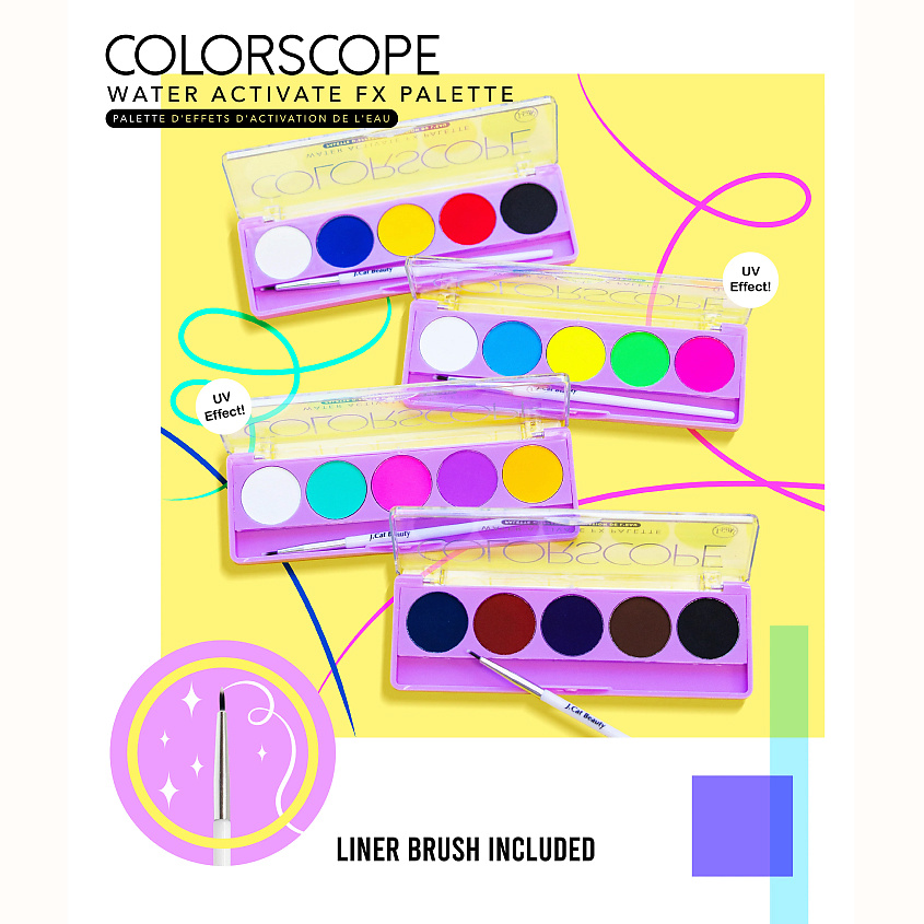 J. CAT BEAUTY Палетка теней для век активируемая водой COLORSCOPE – фото 4