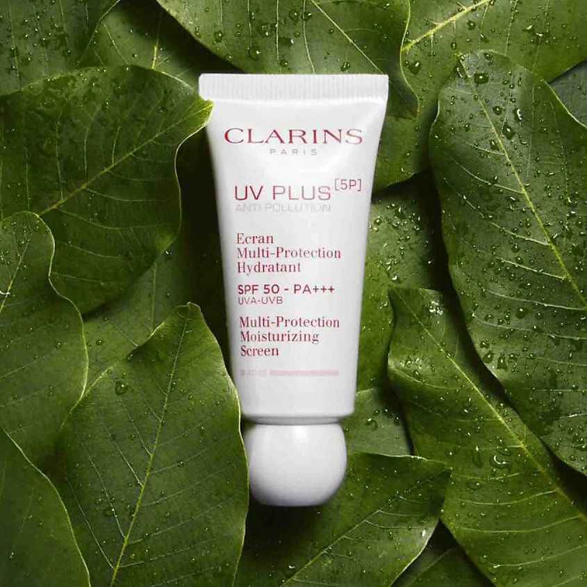 CLARINS Защитный флюид-экран для лица розовый SPF 50 UV Plus – фото 5